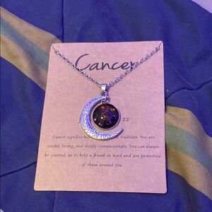 SHEIN Silver and Black Cosmic Necklace